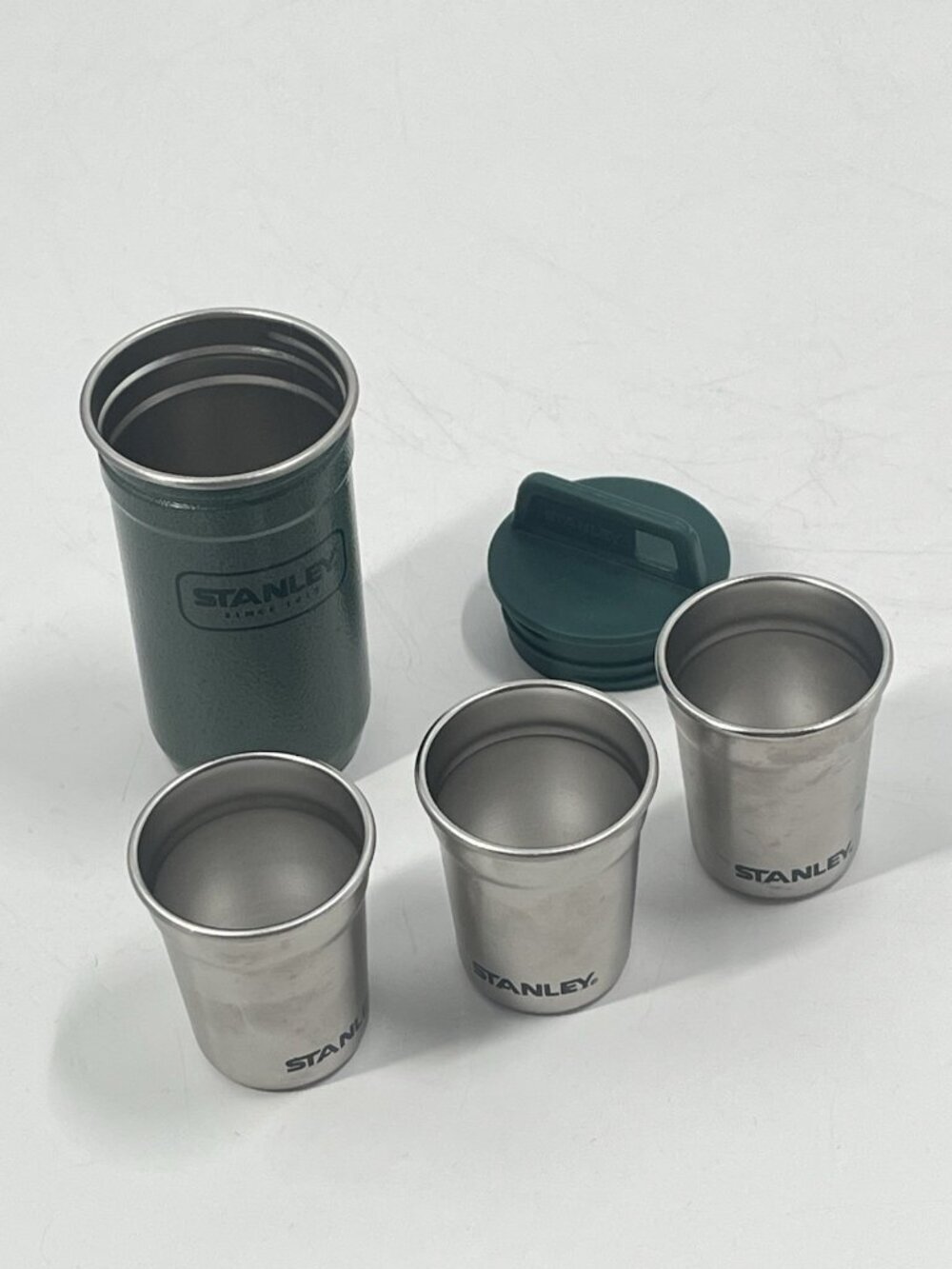 Stanley Stainless Steel Nesting Shot Glass Set with Container for Camping